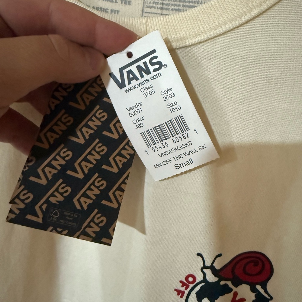 Vans Off-White Long Sleeve Men's Tee - Picture 4 of 7